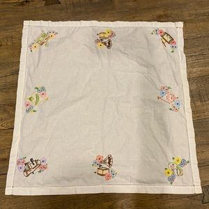 Hand Embroidered Vintage Tablecloth